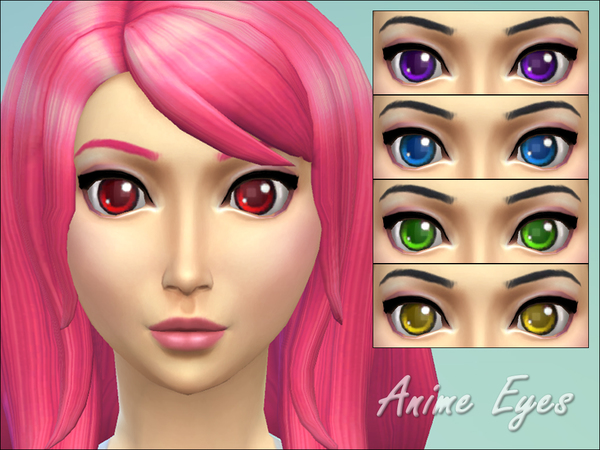 The Sims Resource: Anime Eyes by Miep • Sims 4 Downloads