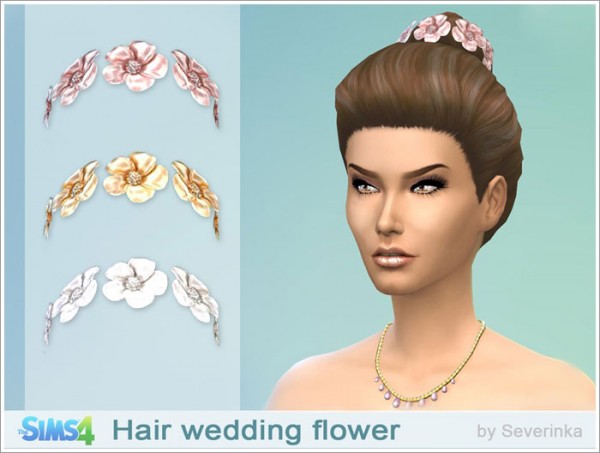 Sims by Severinka: Wedding hair flowers • Sims 4 Downloads