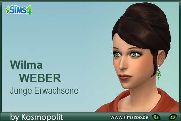 Blackys Sims 4 Zoo: <b>Wilma Weber</b> female sims model by Kosmopolit - 4412