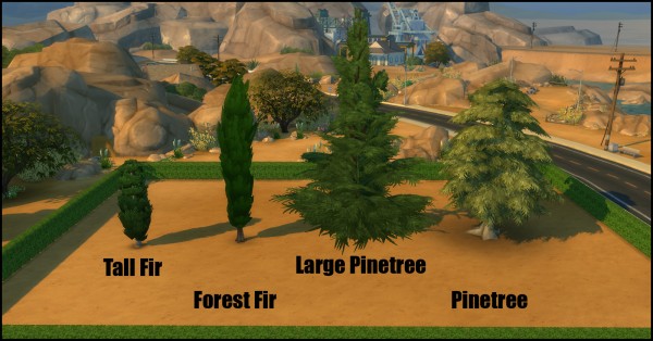 Mod The Sims Unlocked Pinetree Pack 7 New Trees By Bakie Sims 4