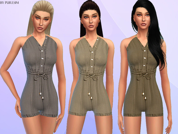 The Sims Resource Casual Jumpsuit By Puresim • Sims 4 Downloads