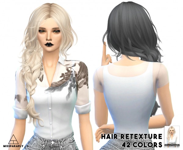 Miss Paraply Hair Retextured In 42 Colors • Sims 4 Downloads