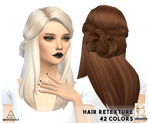 Miss Paraply Hair Retexture Lumialoversims Sawyer 42 Colors • Sims