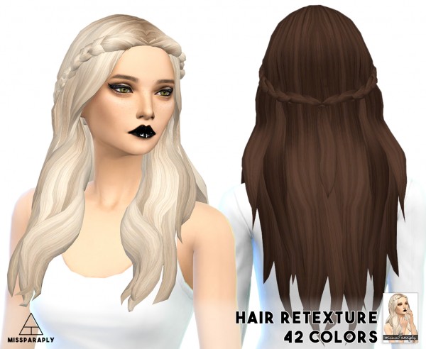 Miss Paraply Hair Retexture Kiara24 Sensitive 42 Colors • Sims 4