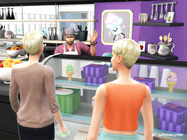 Akisima Sims Blog Cream Waffle Shop • Sims 4 Downloads
