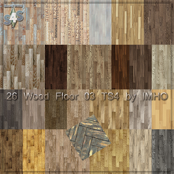 IMHO Sims 4: 26 Wood Floor 03 • Sims 4 Downloads