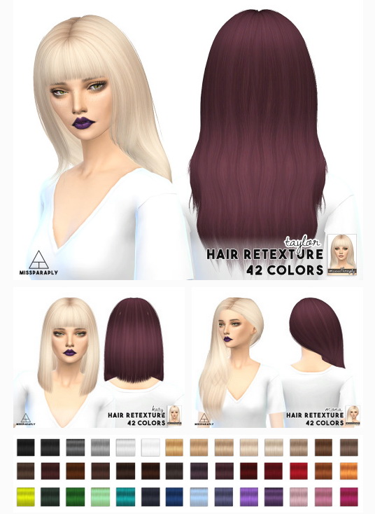 Miss Paraply Hair Retexture Ade Hairs • Sims 4 Downloads