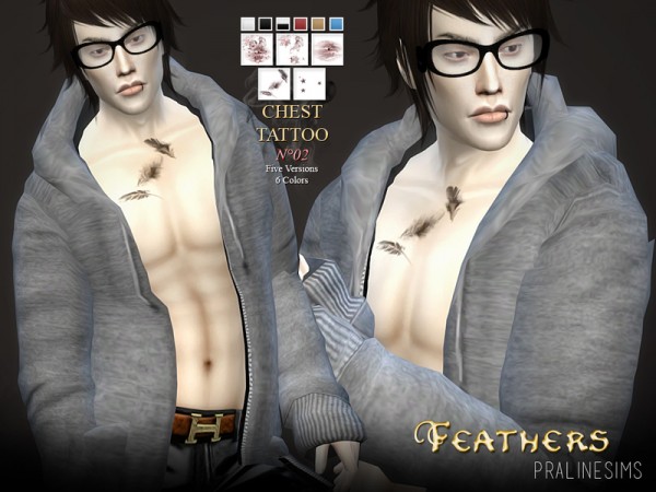 The Sims Resource Chest Tattoo N02 Broken Dreams By Pralinesims