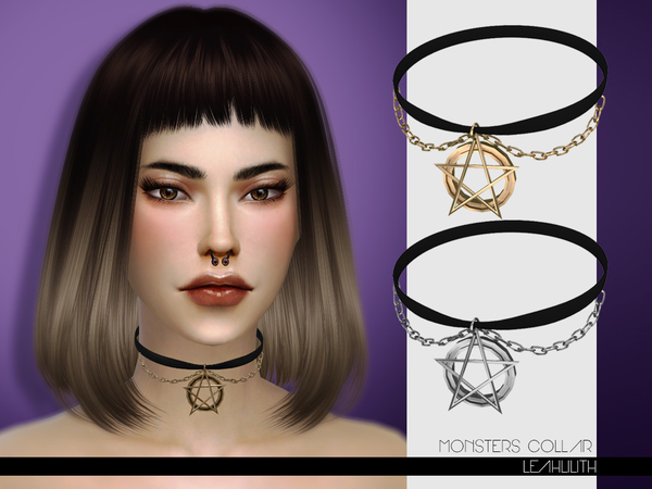 The Sims Resource: Monsters Collar by LeahLilith • Sims 4 Downloads