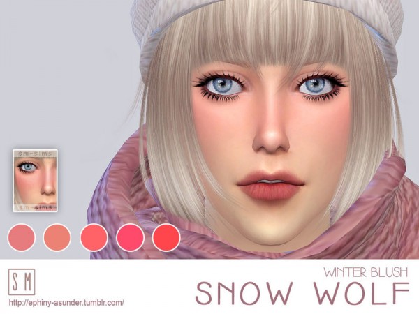 ... The Sims Resource: Snow Wolf Winter Blush by Screaming Mustard