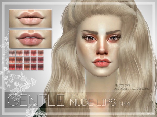 The Sims Resource: GENTLE Nude Lips - N44 by PralineSims 