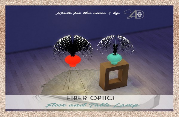 Sims 4 Designs Fiber Optics Floor And Table Lamp Sims 4 Downloads