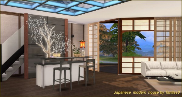 Tanitas Sims Japanese Modern House • Sims 4 Downloads