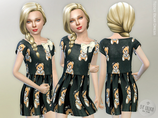The Sims Resource Teddy Bear Dress By Lillka • Sims 4 Downloads