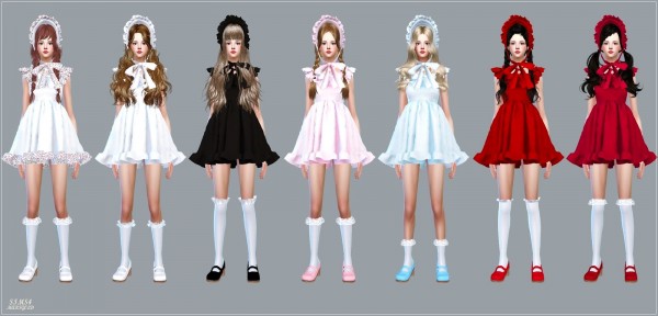 Sims4 Marigold Pure Doll Dress • Sims 4 Downloads