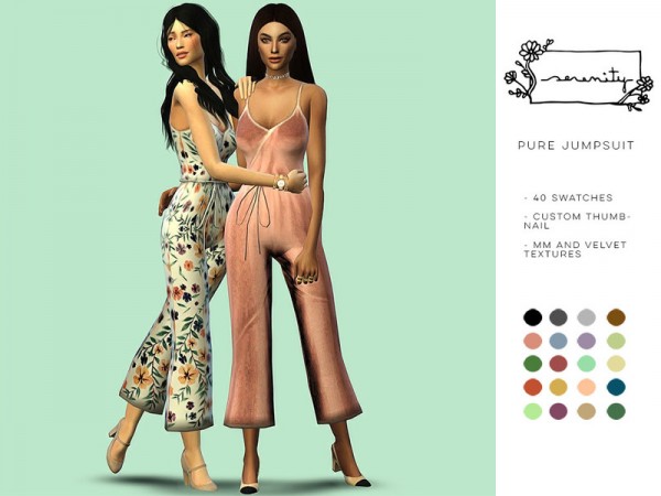 The Sims Resource Pure Jumpsuit By Serenity Cc • Sims 4 Downloads