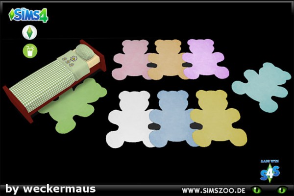 Blackys Sims 4 Zoo Bear Rugs By Weckermaus • Sims 4 Downloads