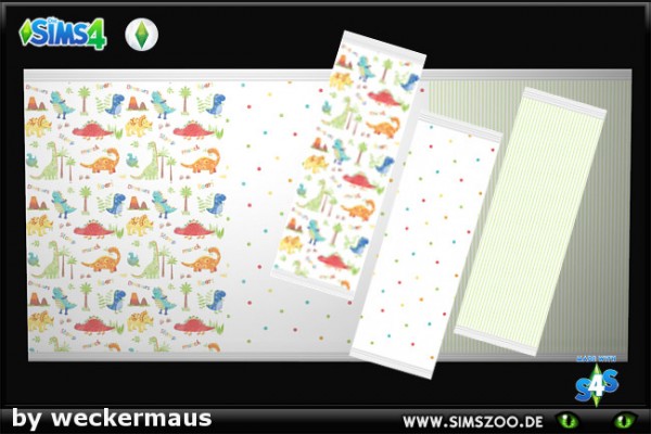Blackys Sims 4 Zoo Dino Kids Wall Set 2 By Weckermaus • Sims 4 Downloads