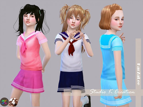 Studio K Creation Sailor Uniform For Child • Sims 4 Downloads