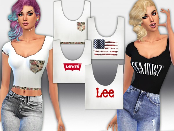 The Sims Resource Trendy Casual Mix Tops By Saliwa • Sims 4 Downloads