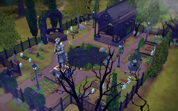 Mod The Sims Graveyard Cemetery Midnight Hollow Graveyard By