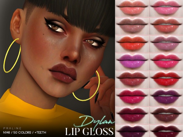 The Sims Resource Dylan Lip Gloss N146 By Pralinesims • Sims 4 Downloads