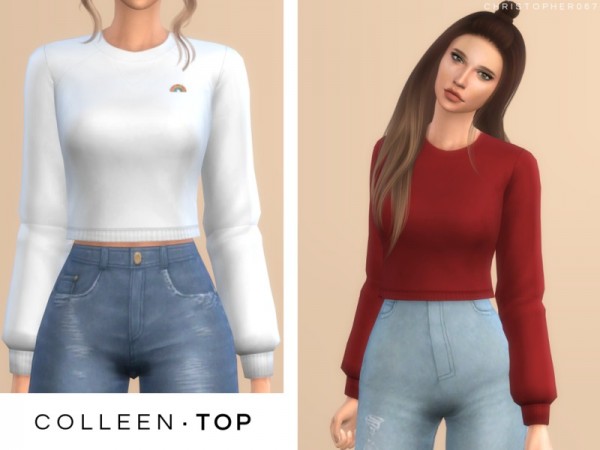 The Sims Resource Colleen Top By Christopher067 • Sims 4 Downloads