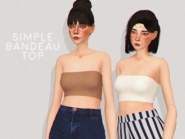 Pure Sims Simple Bandeau Top • Sims 4 Downloads