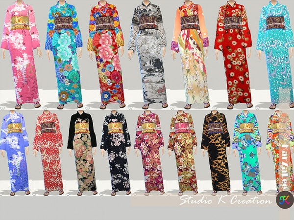 Studio K Creation Japanese Kimono • Sims 4 Downloads