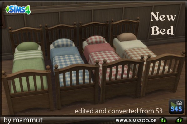 Blackys Sims 4 Zoo Single Bed Wild West By Mammut • Sims 4 Downloads