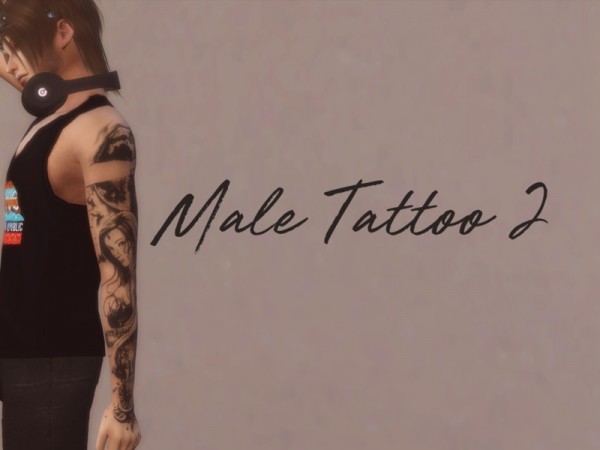 The Sims Resource Male Tattoo 2 By Reevaly • Sims 4 Downloads