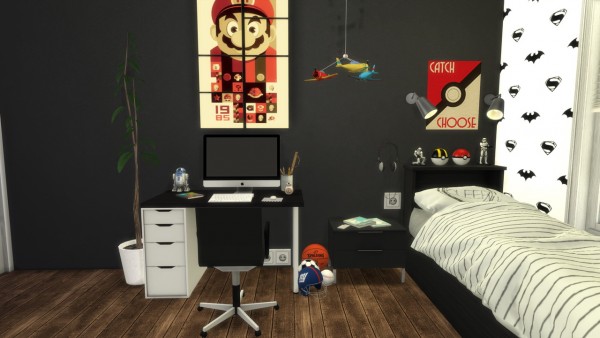 Models Sims 4: Boys bedroom Family house • Sims 4 Downloads