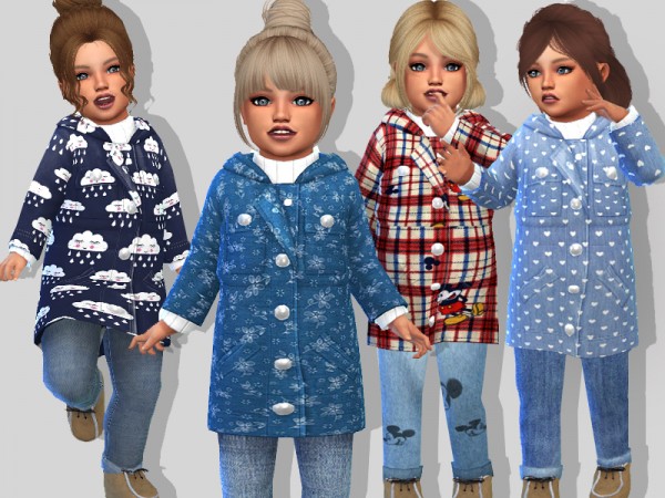 The Sims Resource Toddler Fall Coat Set By Pinkzombiecupcakes • Sims 4