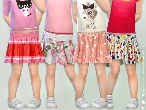 The Sims Resource Toddler Skirt P04 By Lillka • Sims 4 Downloads