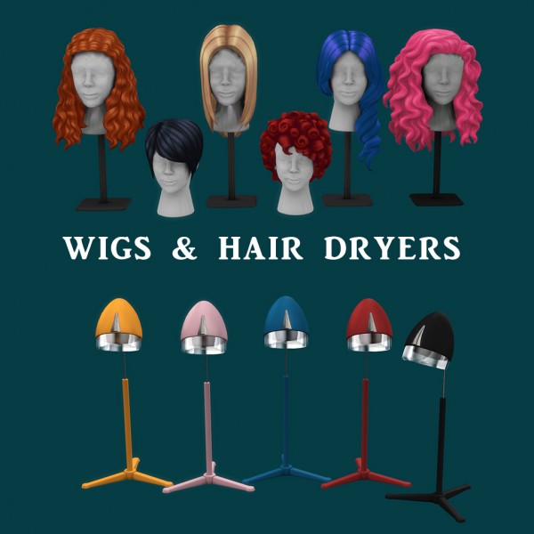 Leo 4 Sims Wigs And Hair Dryers • Sims 4 Downloads