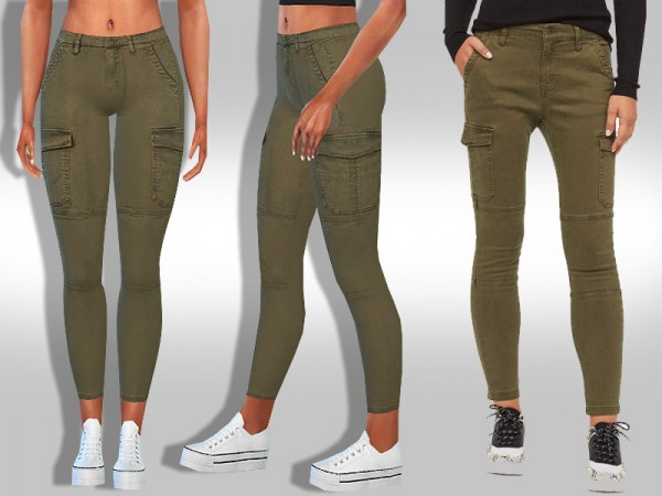 The Sims Resource Trendy Cargo Skinny Pants By Saliwa • Sims 4 Downloads