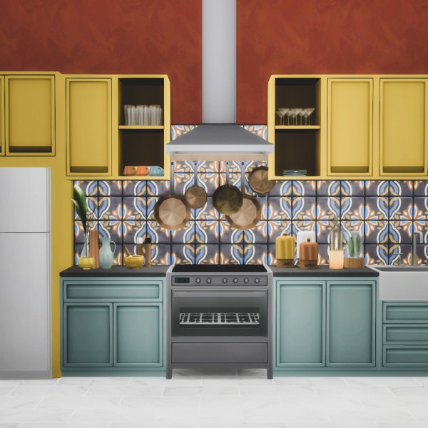 Simsational designs Essa Kitchen Modern Kitchen Set with 14 New Objects • Sims 4 Downloads
