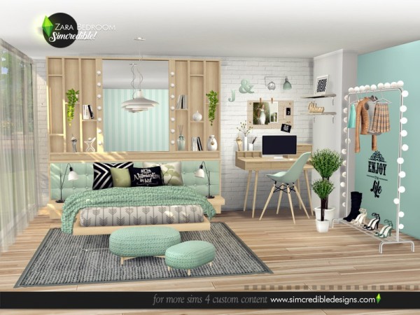 The Sims Resource: Zara Bedroom by SIMcredible! • Sims 4 Downloads