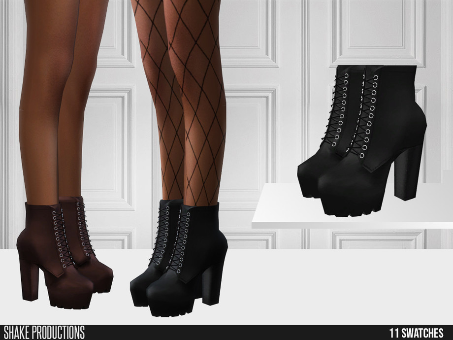 Heel Leg Mini Dress Boots Heel Shakeproductions Shoes Sims Tsr Cc Heels Showtainment