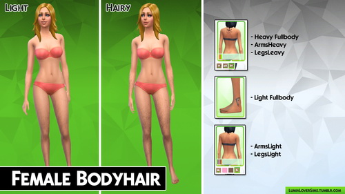  Lumia Lover Sims: Female body hair