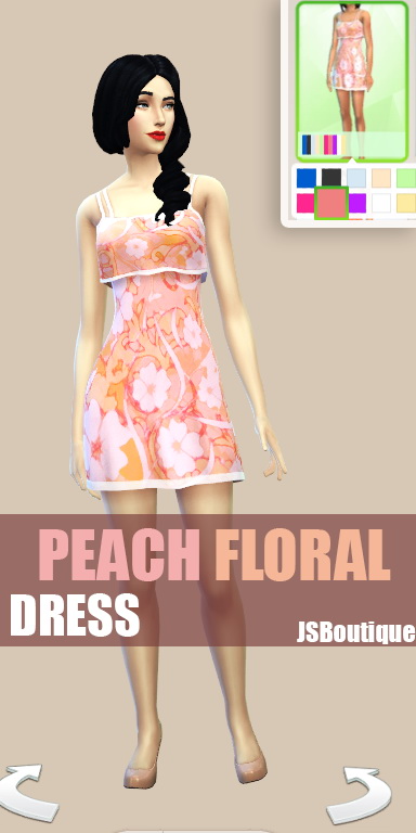  JS Boutique: Peach Floral Dress