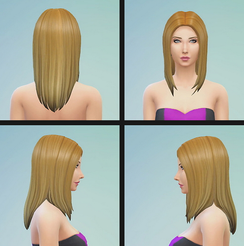  Sims Addicted: Long 1 hair retextured