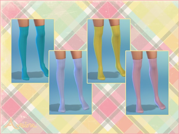  The Sims Resource: Overknee Socks by Aveira