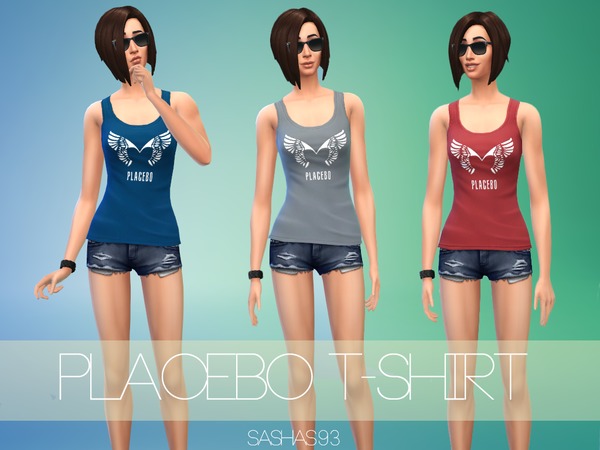  The Sims Resource: Placebo T shirts  by Sashas93