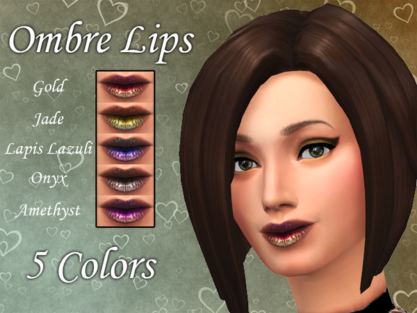  The Sims Resource: Ombre lipstick by Notegain