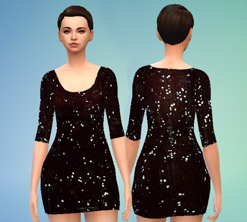  Pure Sims: Maroon Sleeve Dress