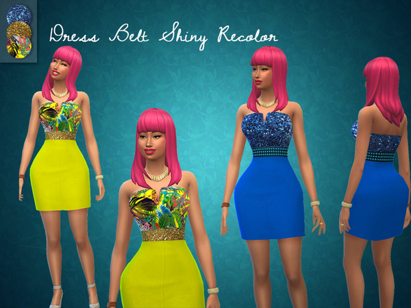  The Sims Resource: Dress Belt Shiny by Loira