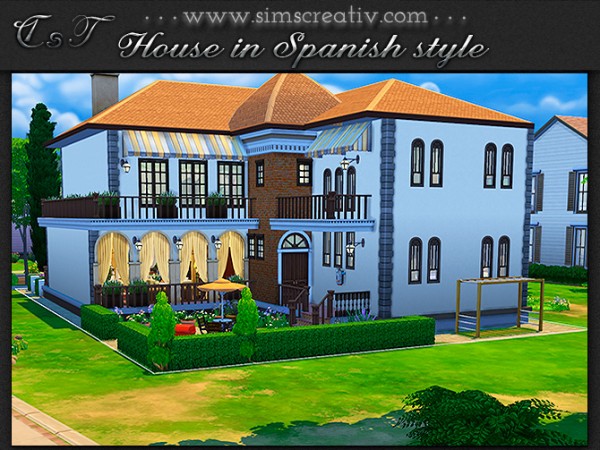  Sims Creativ: House in Spanish style by Tanitas8