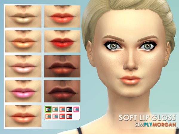  The Sims Resource: Soft Lip Gloss by Simply Morgan
