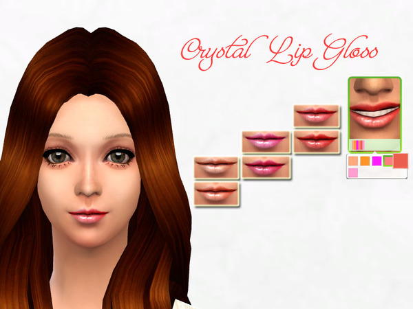  The Sims Resource: Crystal Lipgloss set  by SakuraPhan